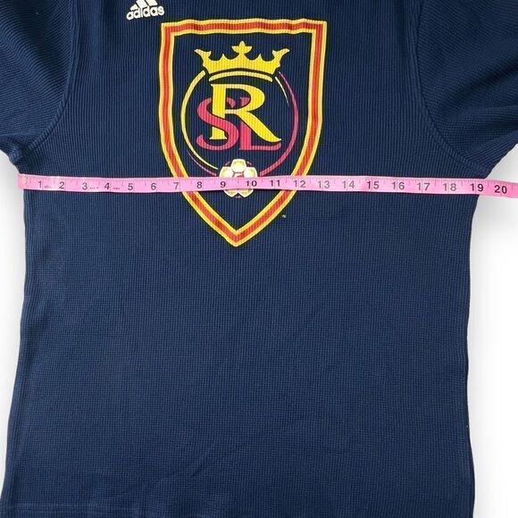 Adidas Mens Real Salt Lake Soccer Climalite Ultimate Tee Medium Long Sleeve Blue - Picture 11 of 12